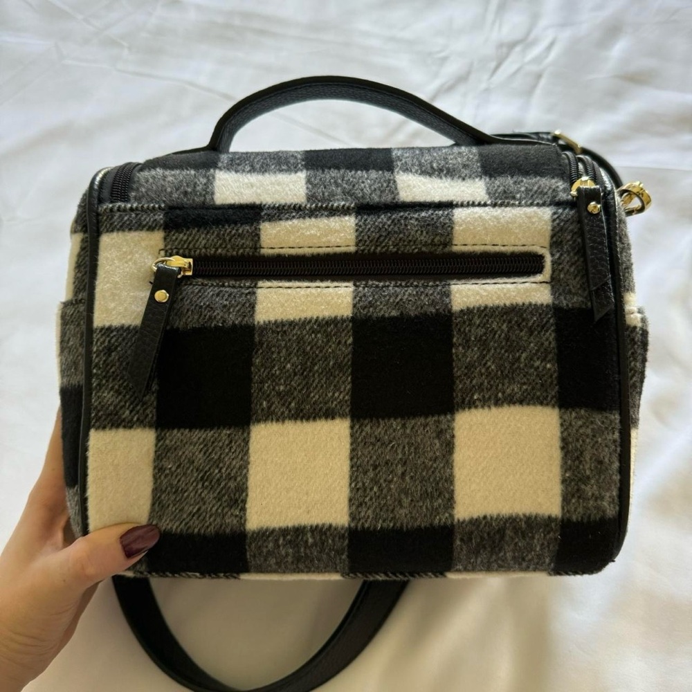 black and white buffalo crossbody insulated lunch box - Picture 7 of 7